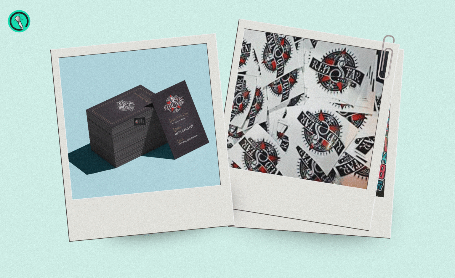Red Star Tattoo - Decals & Business Cards