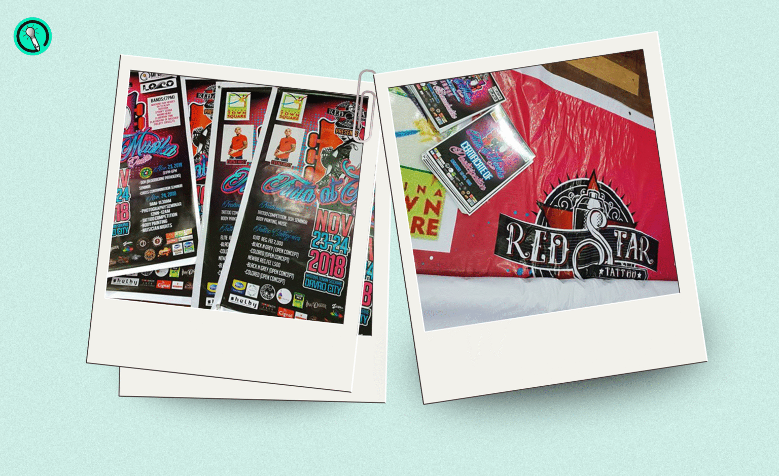 Red Star Tattoo Tarpaulin and Poster