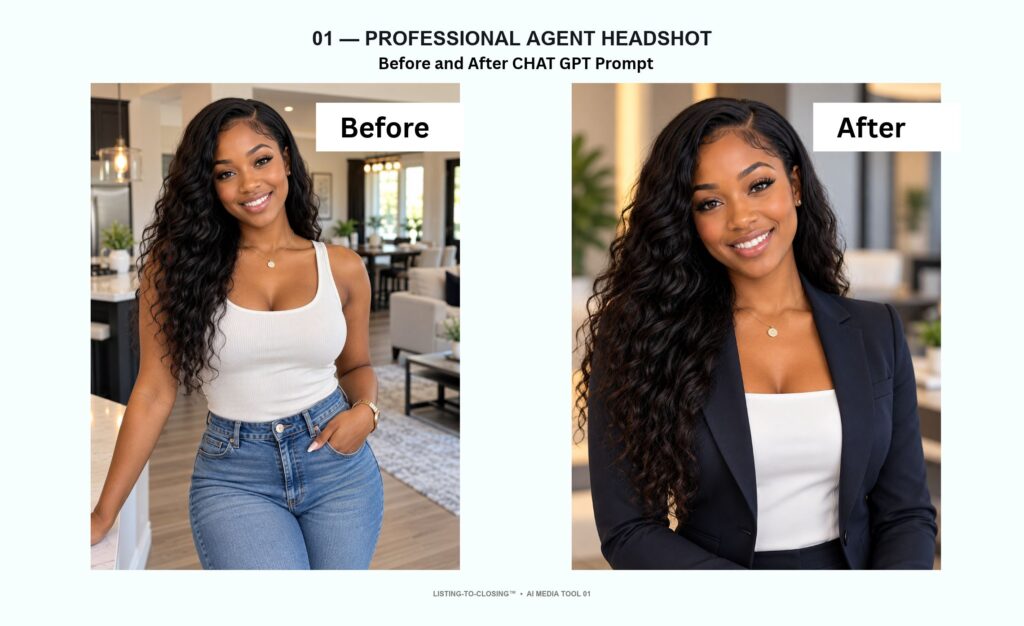 01 — PROFESSIONAL AGENT HEADSHOT